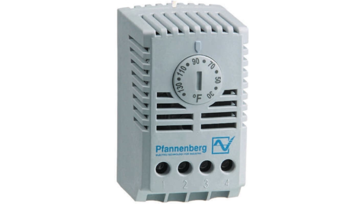 Termostato para cajas Pfannenberg serie FLZ, +32 → +140 °F., alim. 100 → 250 V ac, Changeover