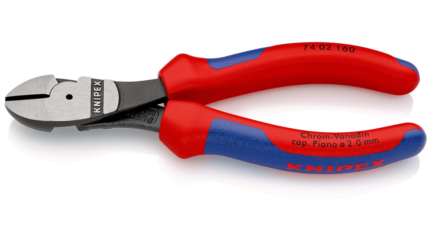 Tronchesi laterali Knipex in Acciaio al cromo-vanadio, L. 160 mm, capacità di taglio max 3.1mm