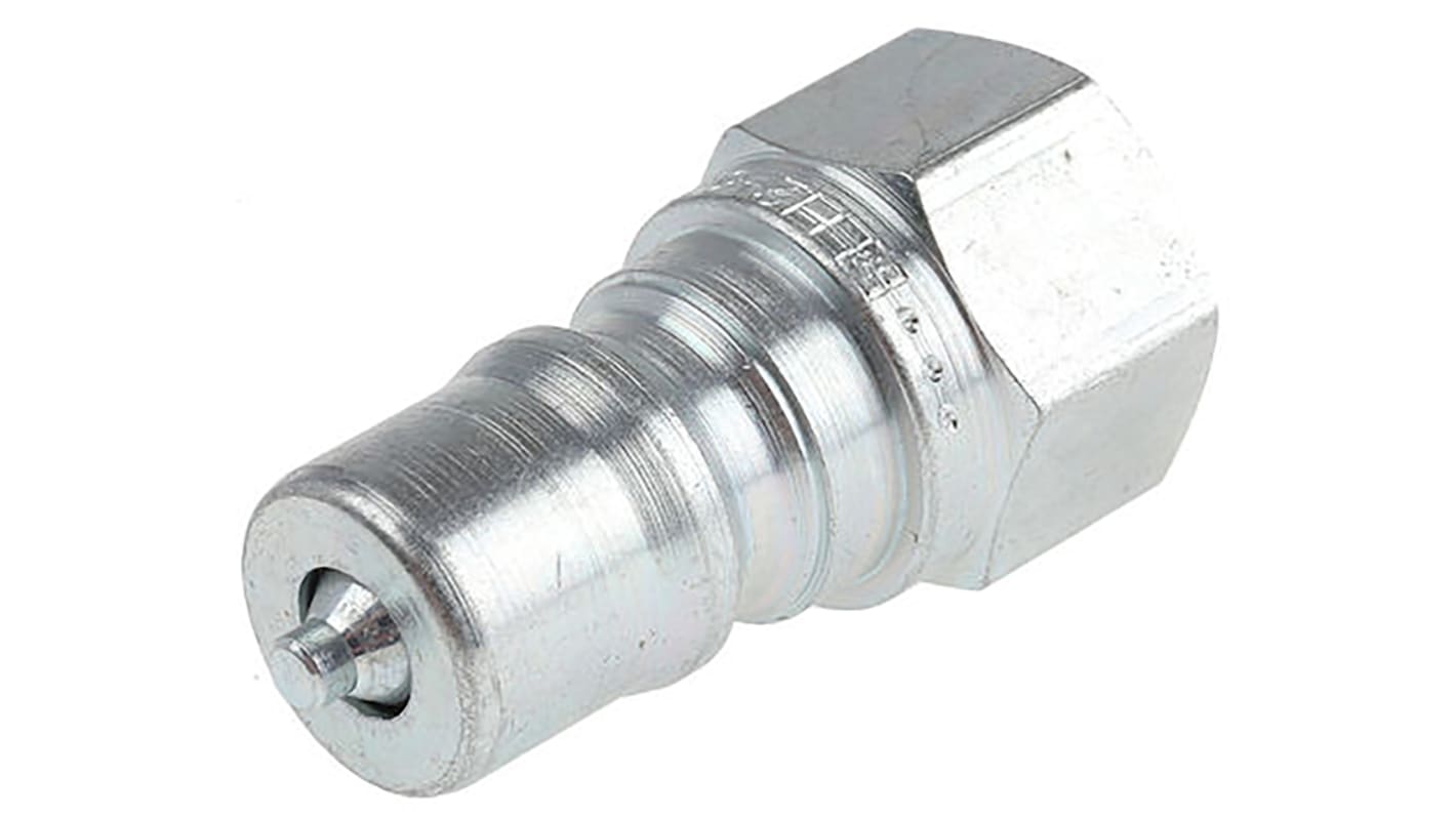 Parker Steel Male Hydraulic Quick Connect Coupling, G 3/4 Female