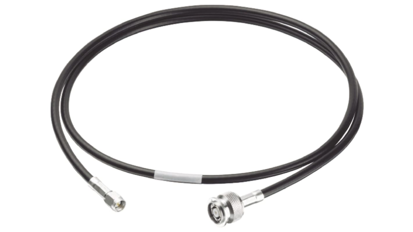 Câble coaxial Huber+Suhner, RP-TNC, 1m, Noir/Bleu