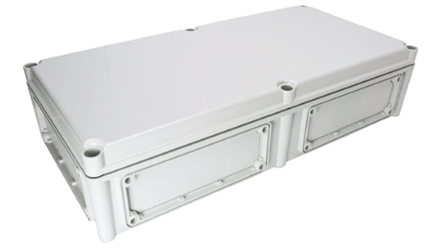 Fibox EK Series Grey Polycarbonate Enclosure, IP66, IP67, Flanged, Grey Lid, 560 x 280 x 130mm