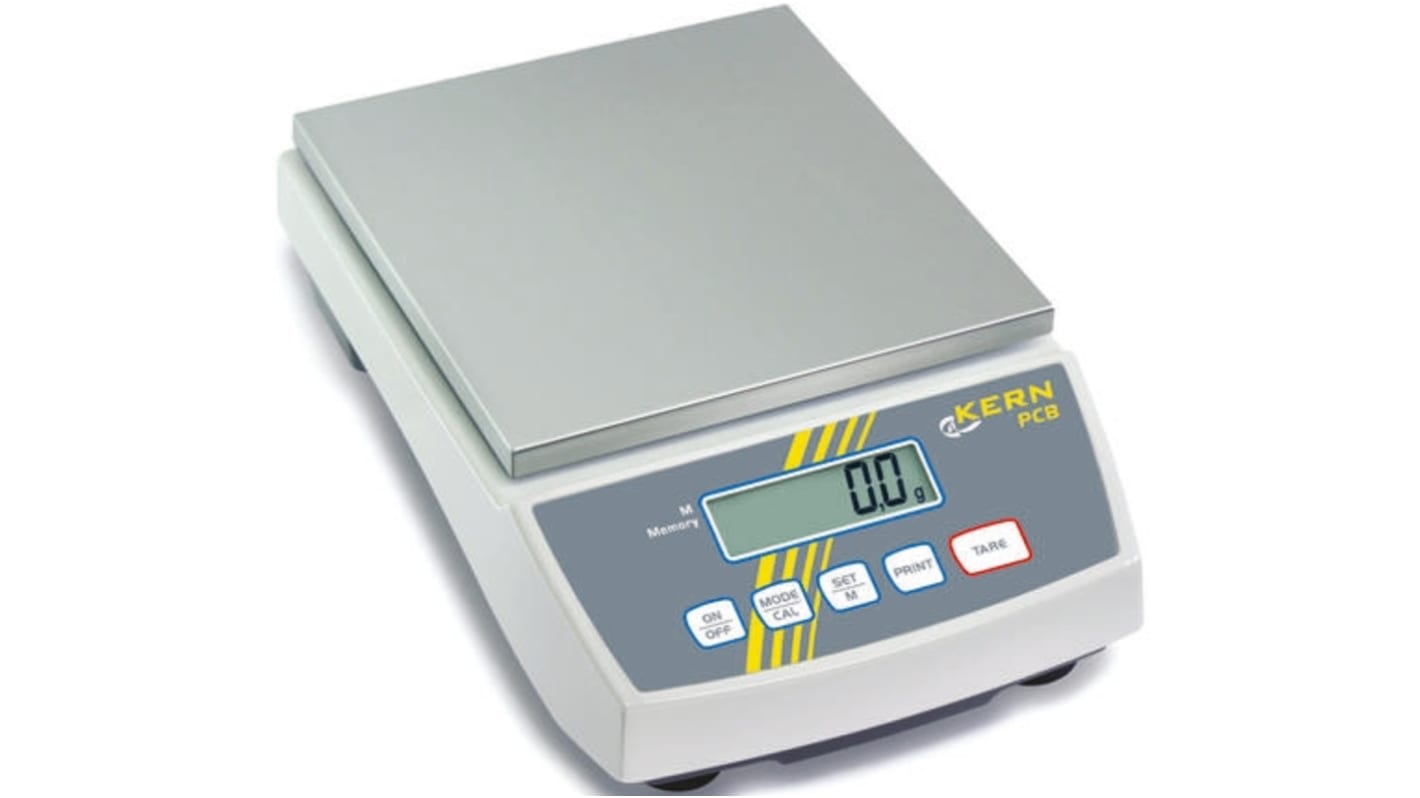 Kern PCB 6000-0 Precision Balance Weighing Scale, 6kg Weight Capacity, With RS Calibration