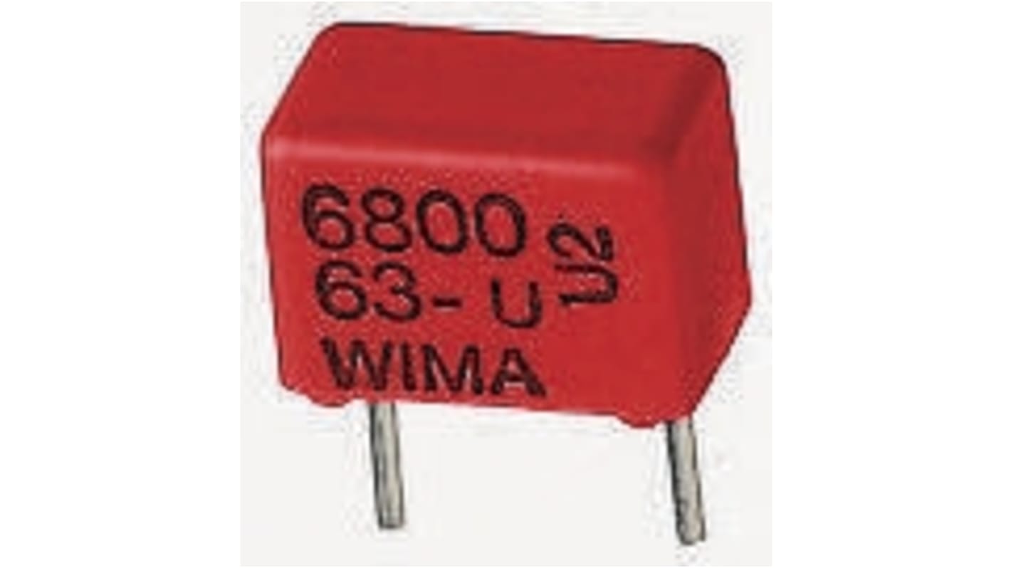 WIMA FKP2 Polypropylene Film Capacitor, 63 V ac, 100 V dc, ±5%, 150pF, Through Hole