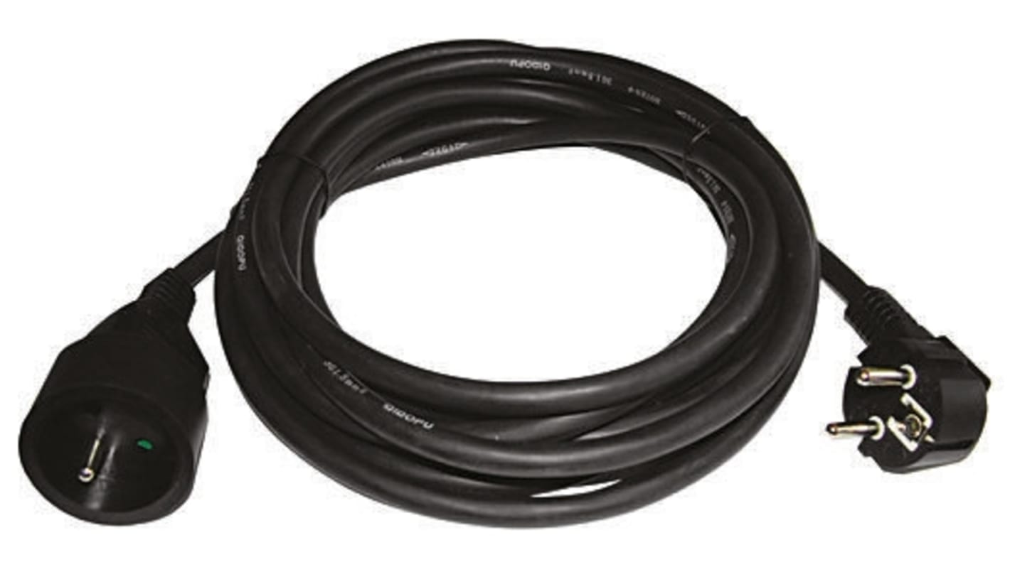 RS PRO Netzkabel, 16 A, 25m Schwarz