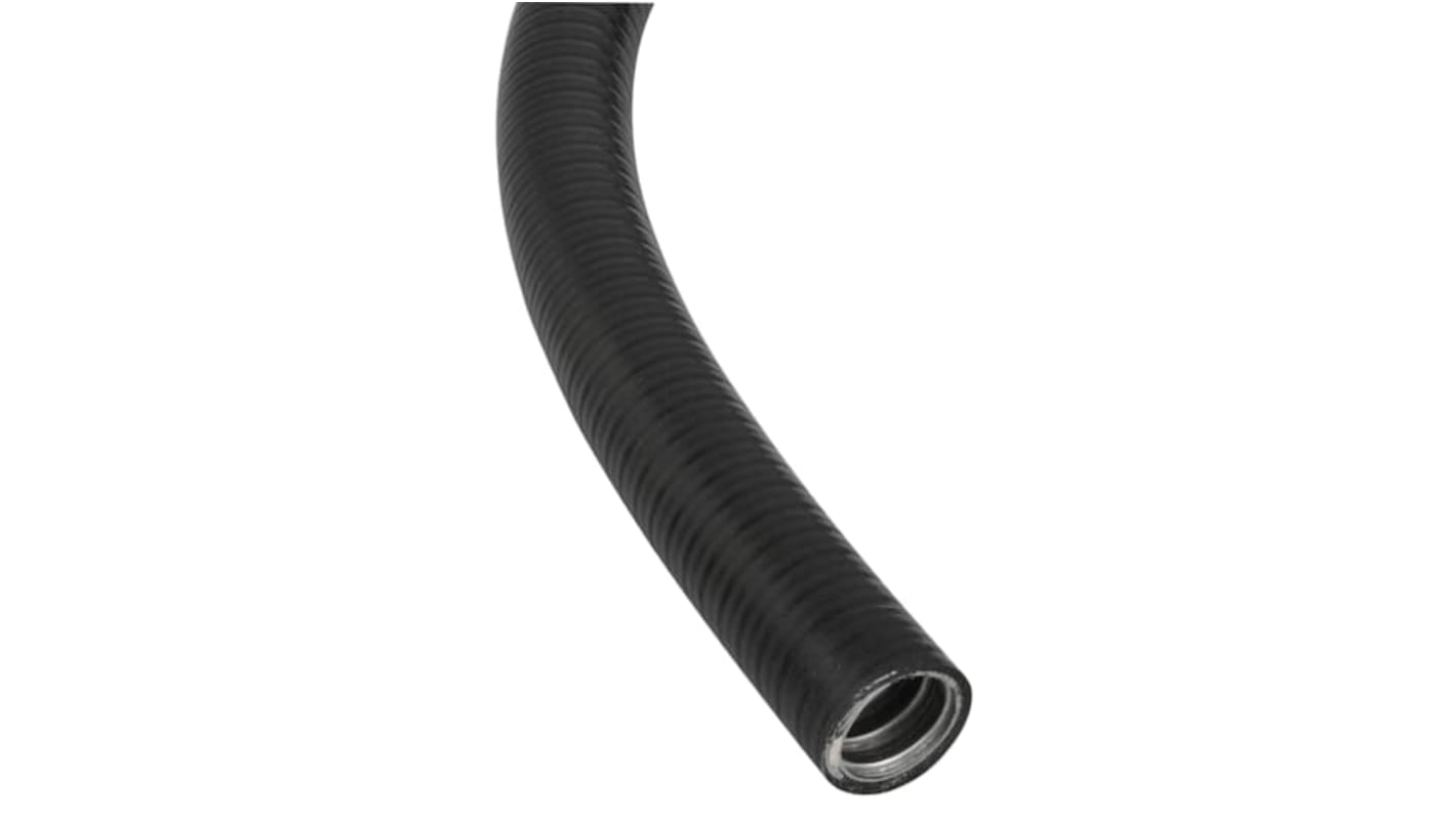 Adaptaflex SPL Leerrohr verzinkter Stahl, Ø 20mm nom., Flexibel, flüssigkeitsdicht, Schwarz A ø 21.1mm I ø 15.9mm x 10m