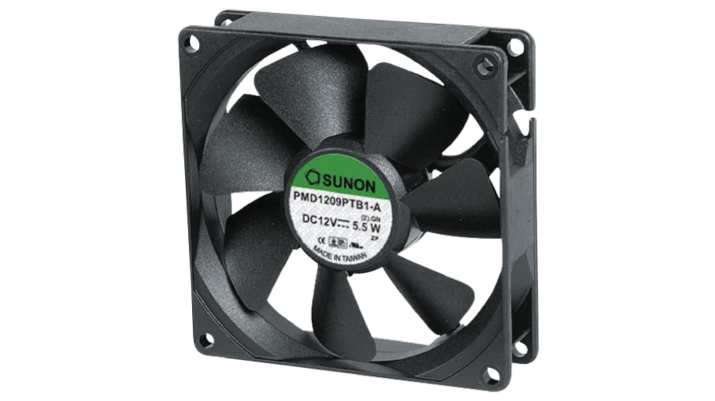 Sunon PMD Series Axial Fan, 12 V dc, DC Operation, 289m³/h, 14.4W, 1.2A Max, 120 x 120 x 38mm