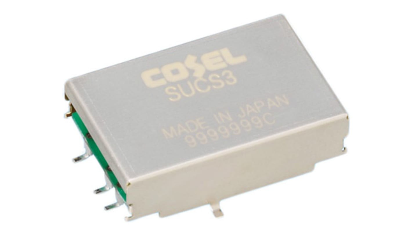 Cosel DC-DC Converter, 5V dc/ 600mA Output, 4.5 → 9 V dc Input, 3W, Surface Mount, +85°C Max Temp -40°C Min Temp