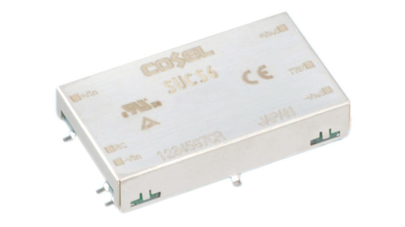 Cosel DC-DC átalakító, KI: 5V dc, 1.2A / 6W, BE: 18→ 36 V dc