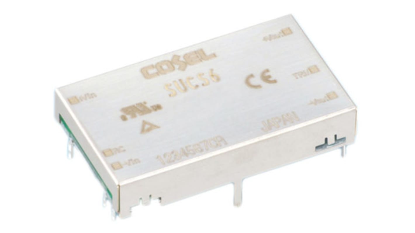 Cosel DC-DC Converter, 12V dc/ 500mA Output, 18 → 36 V dc Input, 6W, Through Hole, +85°C Max Temp -40°C Min Temp