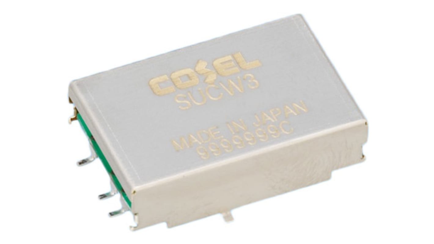 Cosel Isolated DC-DC Converter, ±15V dc/ 100mA Output, 36 → 76 V dc Input, 3W, Surface Mount, +85°C Max Temp