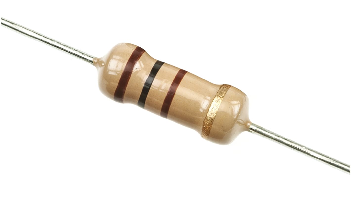 TE Connectivity 100Ω Carbon Film Resistor 1W ±5% CFR100J100R