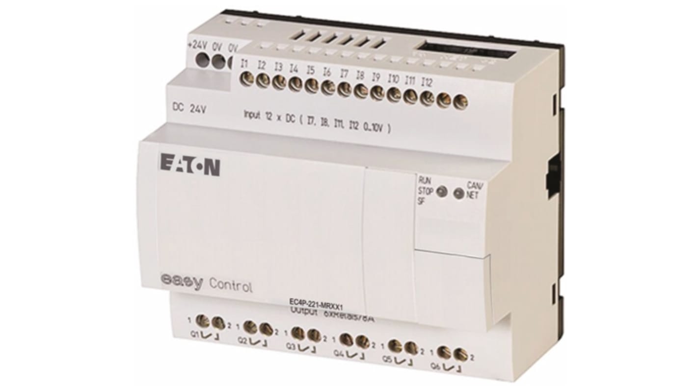 Eaton Easy Series Logic Module for Use with easyControl, 24 V dc Supply, Relay Output, 12-Input, Analogue, Digital Input