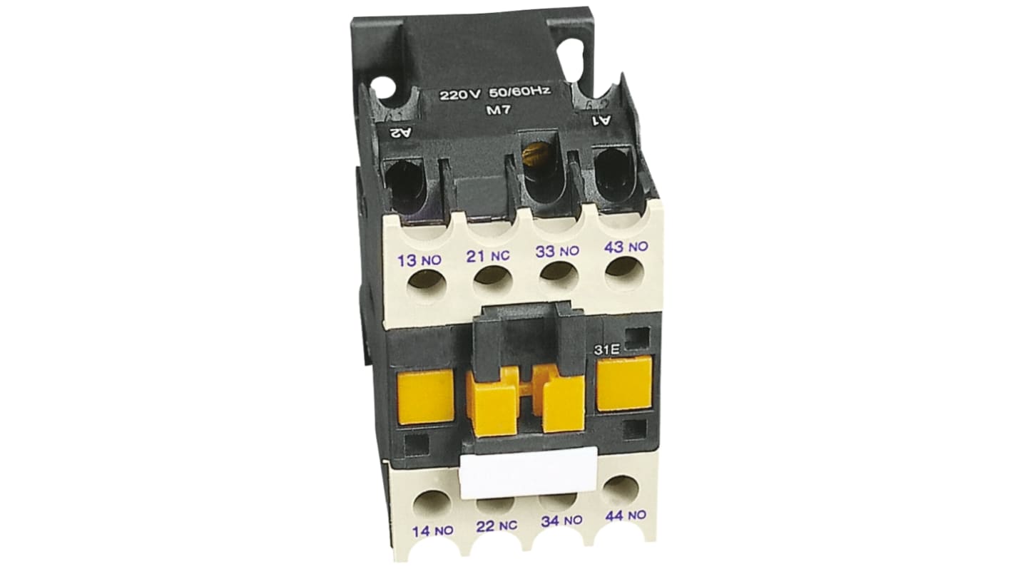 Contactor RS PRO de 4 polos, 2 NA + 2 NC, 25 A, bobina 110 Vac