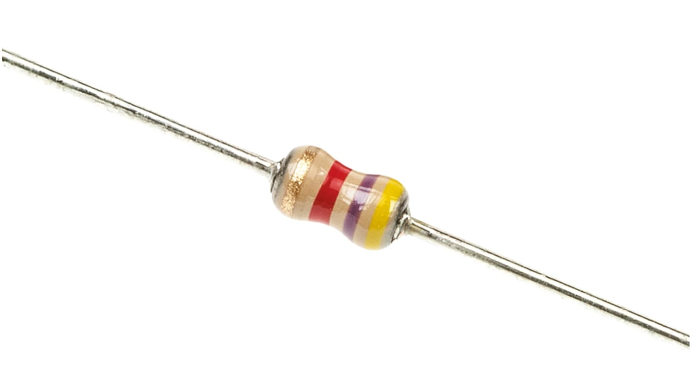 TE Connectivity 4.7kΩ Carbon Film Carbon Film Fixed Resistor 0.25W ±5% CFR16J4K7