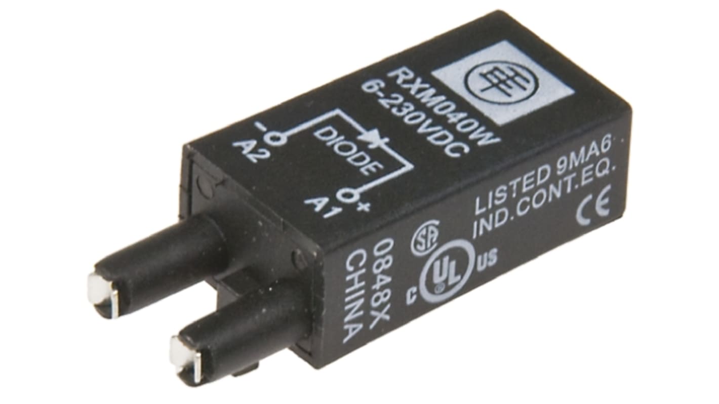 Schneider Electric Pluggable Function Module, Diode for use with All Sockets