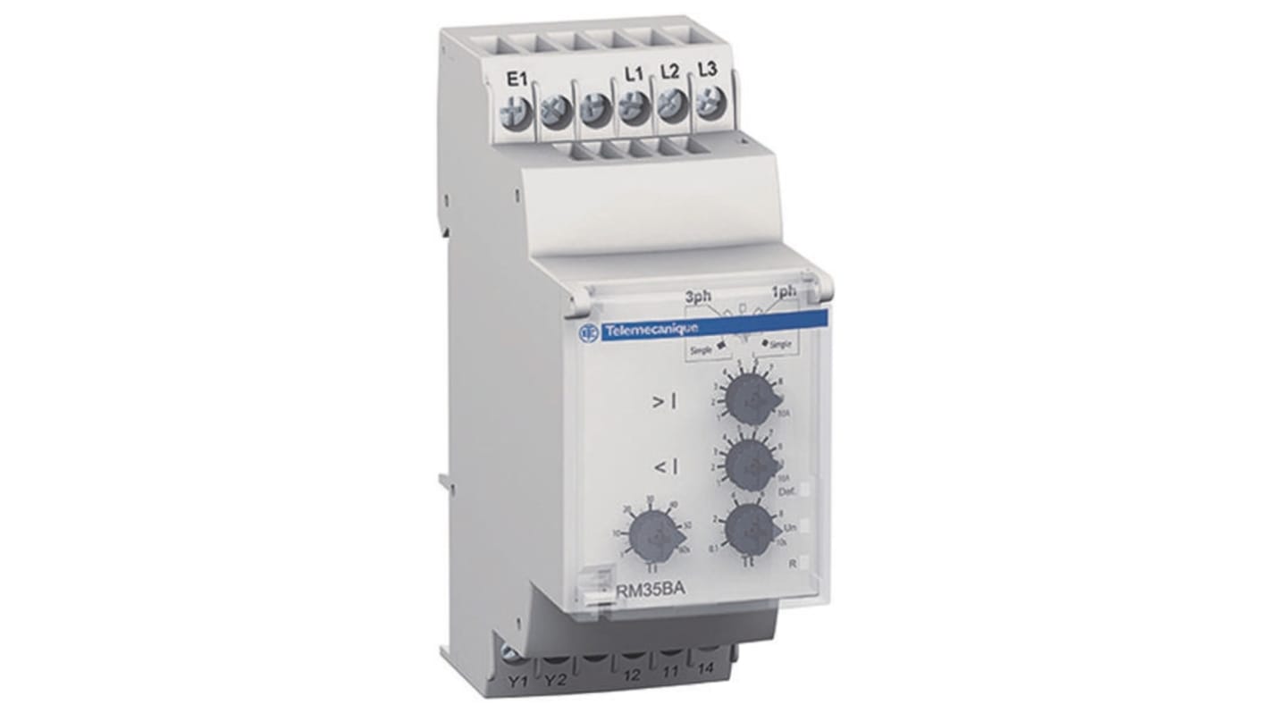 Schneider Electric Current, Phase Monitoring Relay, 1, 3 Phase, SPDT, DIN Rail