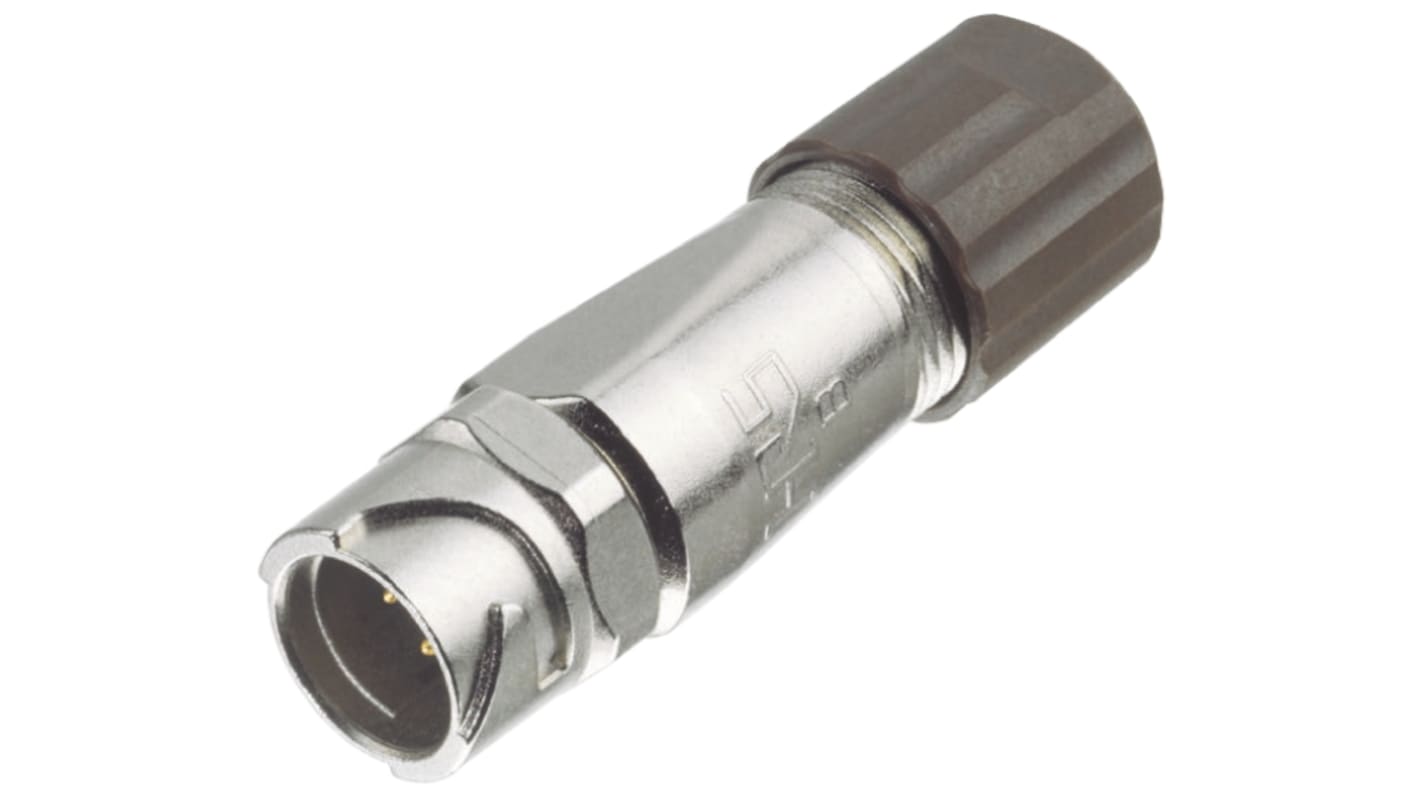 Conector circular Hirose hembra serie LF de 6 vías macho, tamaño carcasa 7, montaje aéreo, IP67, IP68