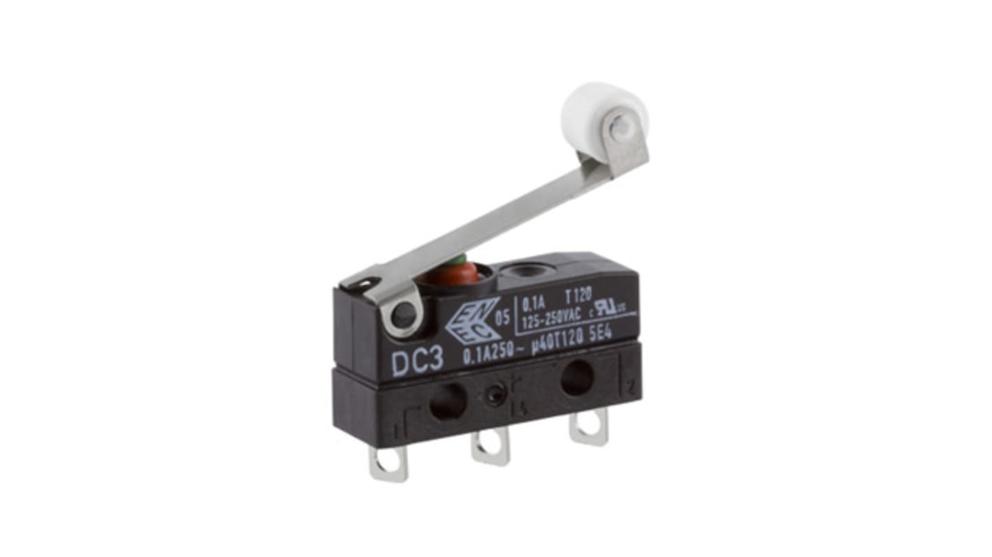 Microinterruttore, ZF, SPDT, 100 mA a 30 V cc, IP6K7, A saldare