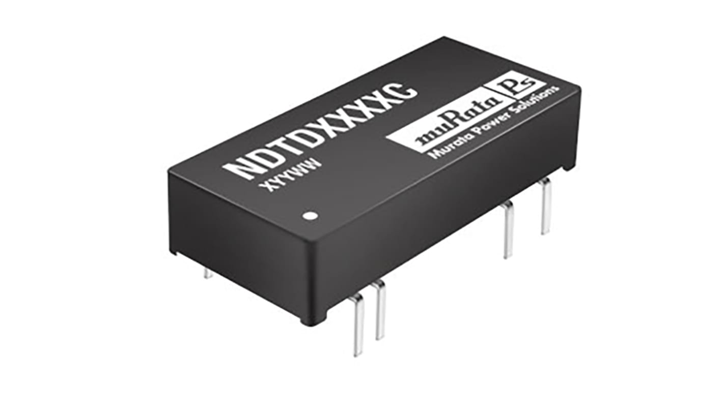 Murata Power Solutions NDTD DC-DC Converter, ±15V dc/ 100mA Output, 18 → 36 V dc Input, 3W, Through Hole, +85°C