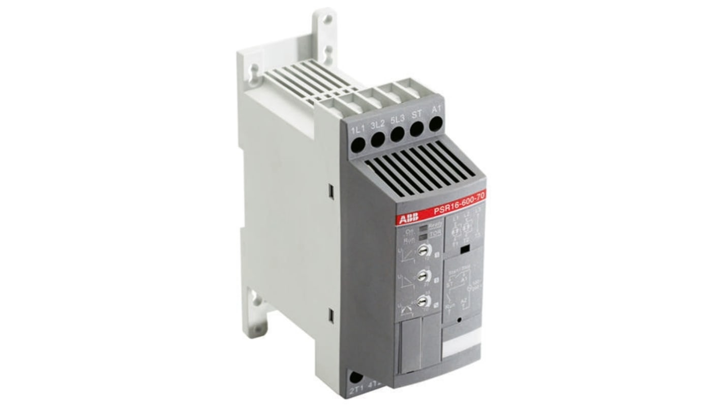 ABB 3 Phase Soft Starter - 16 A Current Rating, PSR Series, 7.5 kW Power Rating, 208 → 600 V Supply Voltage