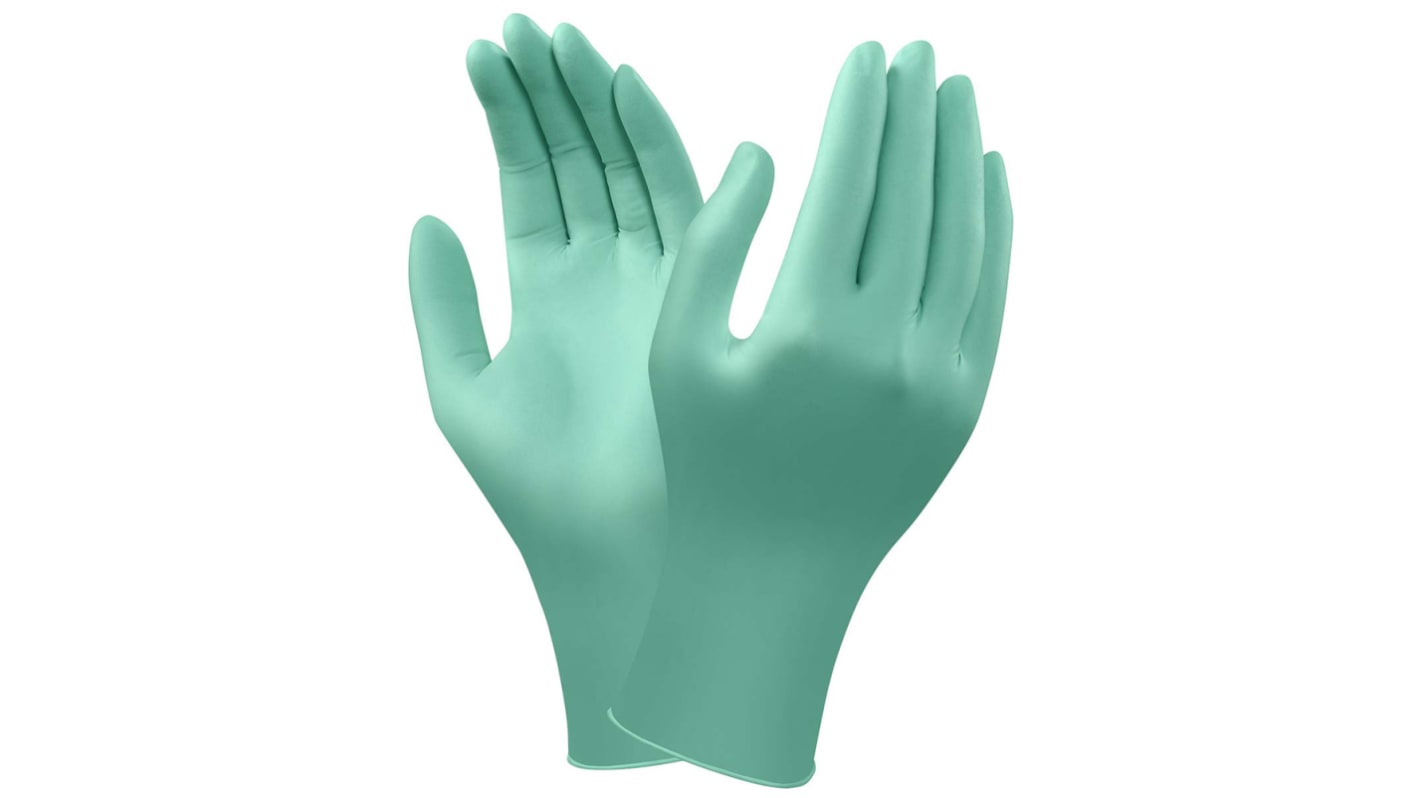 Ansell MICROFLEX® NeoTouch™ Green Powder-Free Neoprene Disposable Gloves, Size 7.5-8, Medium, No, 100 per Pack