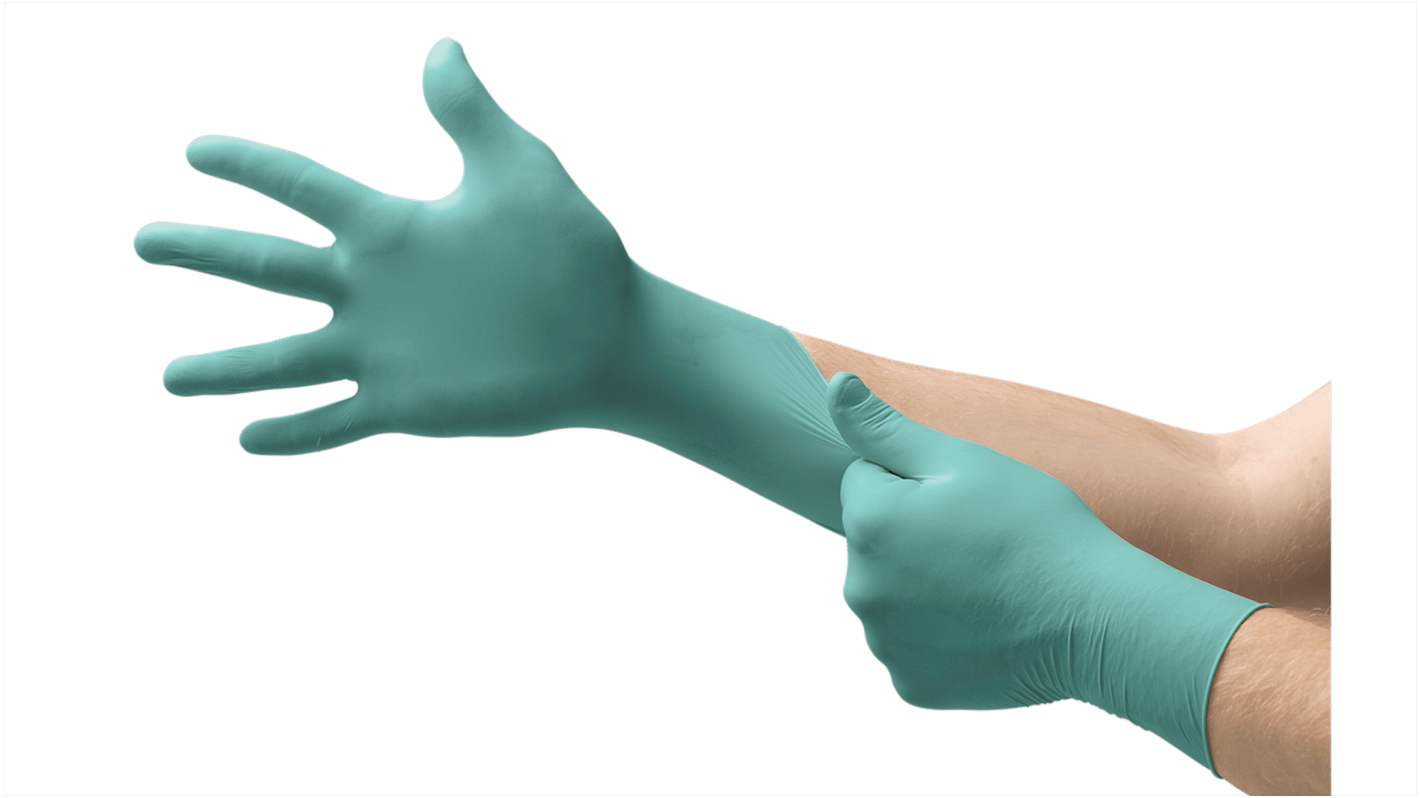 Ansell MICROFLEX® NeoTouch™ Green Powder-Free Neoprene Disposable Gloves, Size S, No, 100 per Pack
