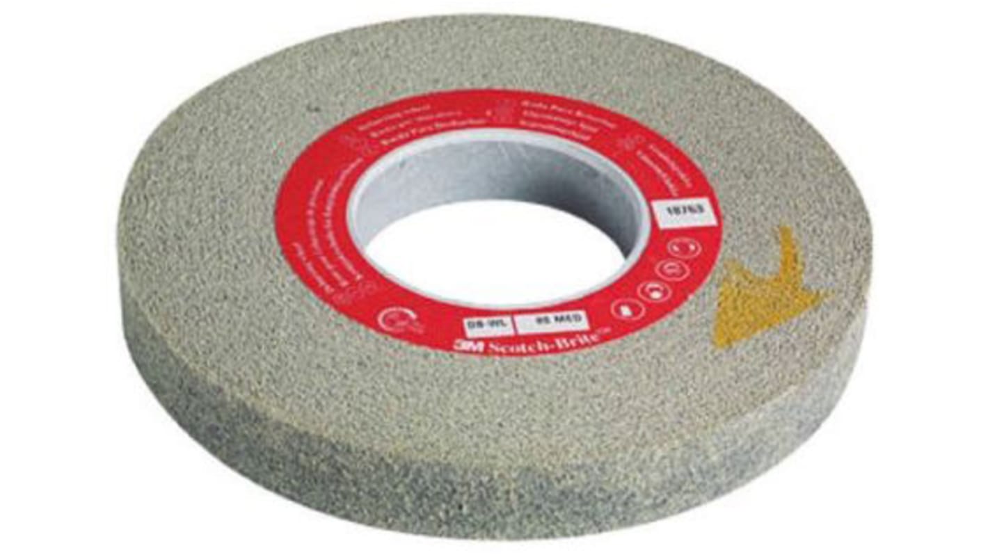 3M Silicon Carbide Deburring & Finishing Wheel, 76.2mm Diameter, Medium