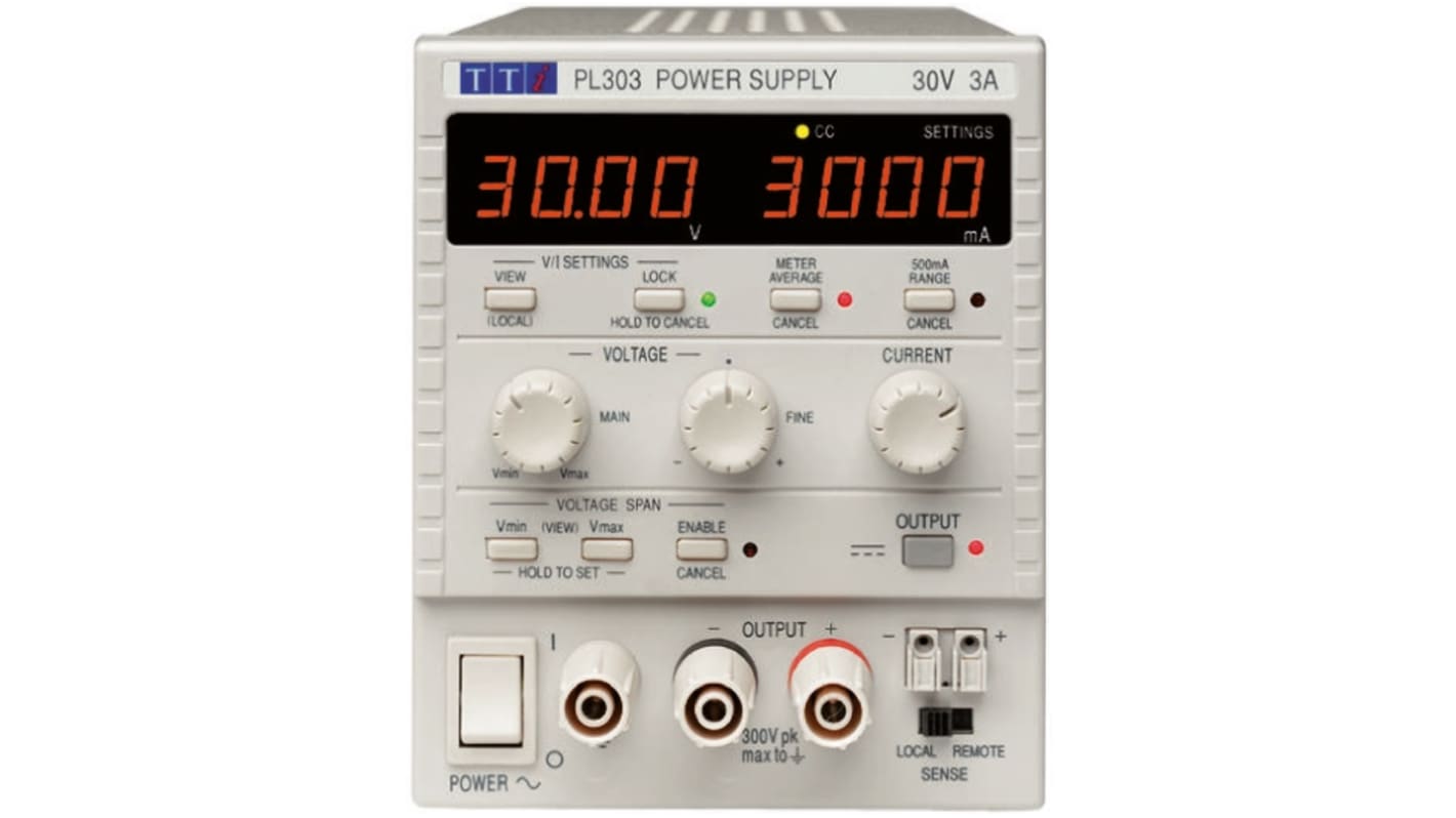 Aim-TTi PL Series Digital Bench Power Supply, 0 → 30V, 0 → 3A, 1-Output, 90W