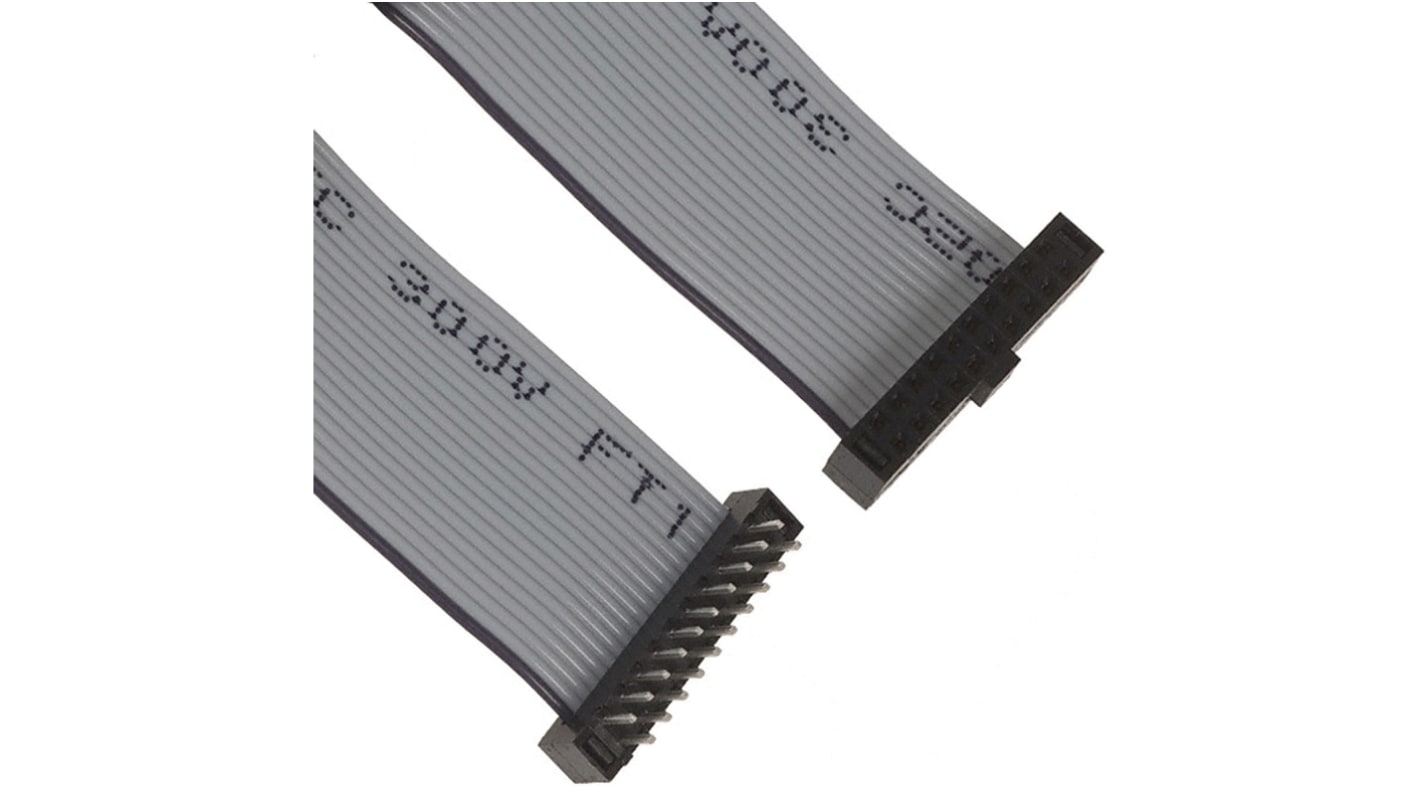 Câbles en nappe Samtec TCMD 2x10 voies, pas de 2mm 28 AWG, Gris