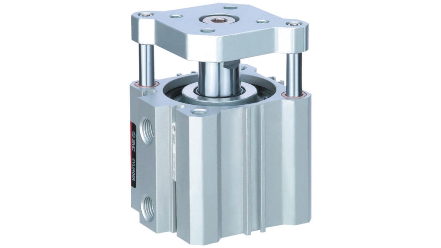 SMC Pneumatic Guided Cylinder - 32mm Bore, 30mm Stroke, CQM Series, Double Acting