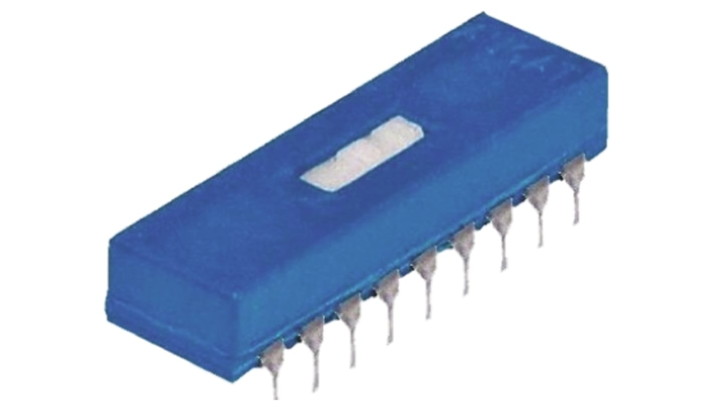 Interruptor de actuador deslizante 4PDT, Enclavamiento, 300 mA a 115 V dc, Montaje en PCB