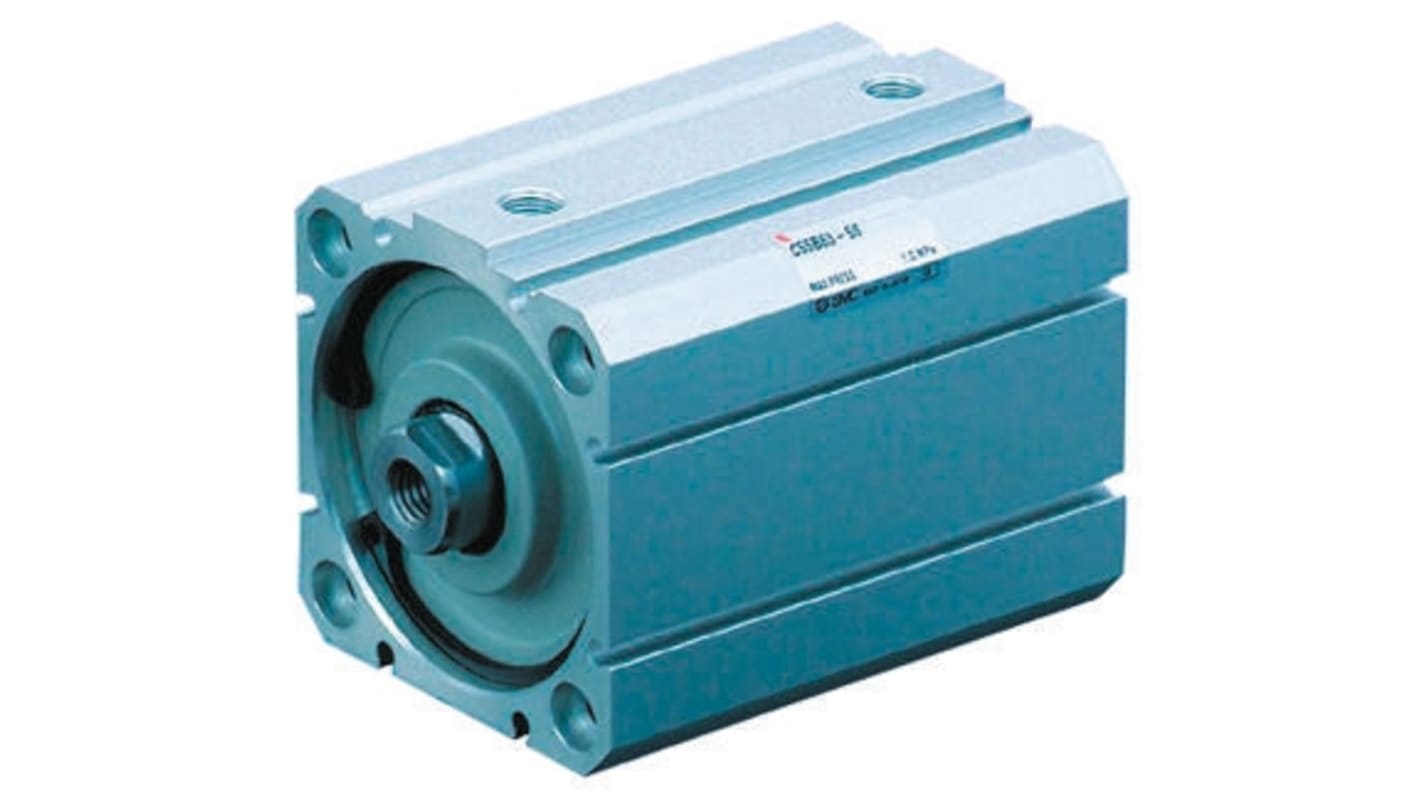 SMC Pneumatic Compact Cylinder - 50mm Bore, 100mm Stroke, C55 Series, Double Acting