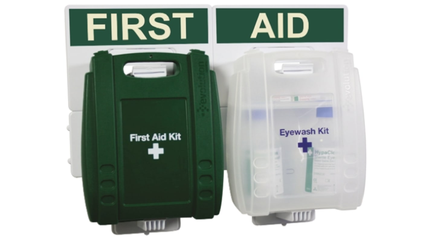 RS PRO First Aid & Eyewash Kit for 10 Person/People, Wall Mounted