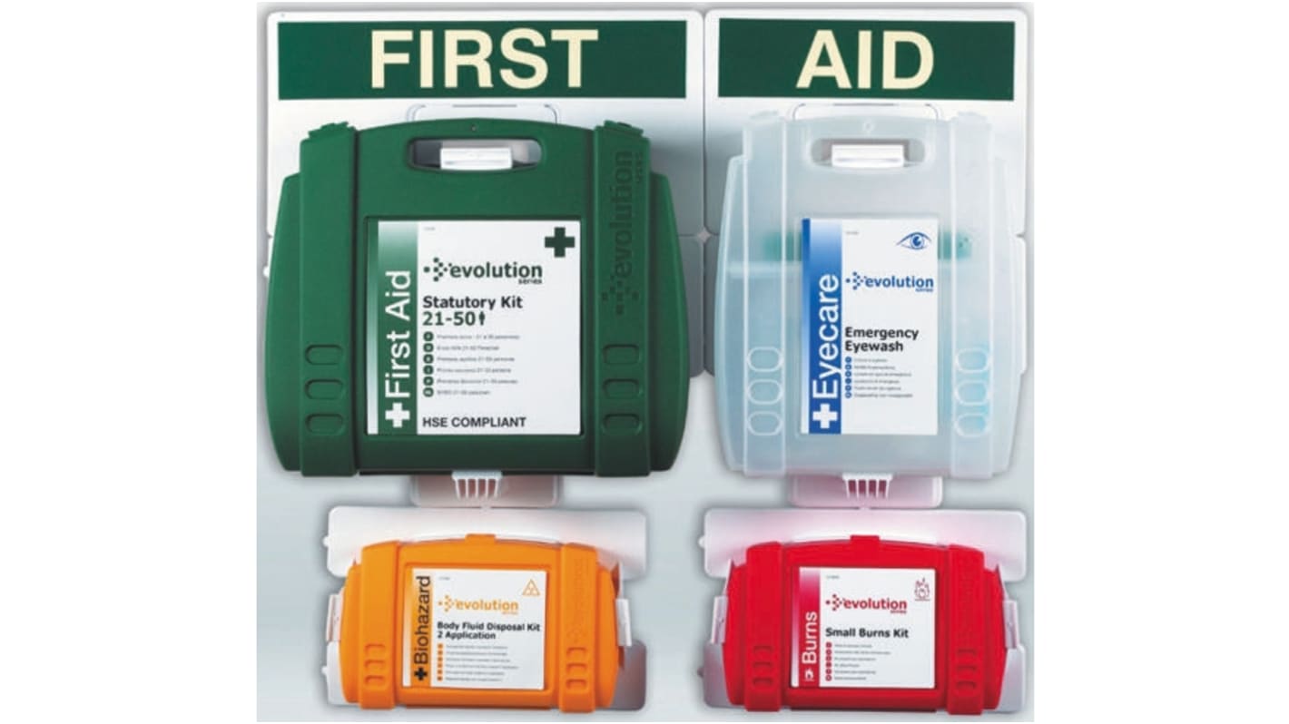 RS PRO First Aid Kit for 50 Person/People, Carrying Case, Wall Mounted