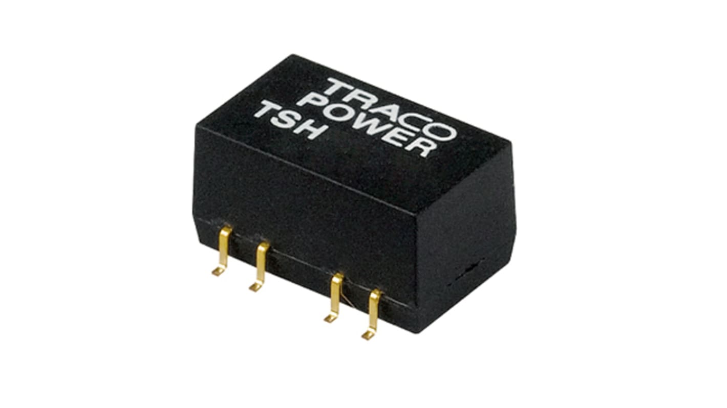 TRACOPOWER TSH DC-DC Converter, 12V dc/ 165mA Output, 10.8 → 13.2 V dc Input, 2W, Surface Mount, +85°C Max Temp