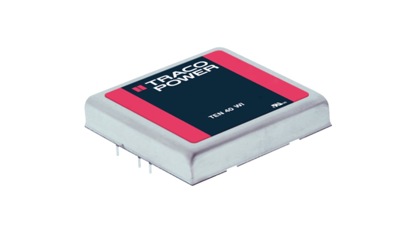 TRACOPOWER TEN 40WI DC-DC Converter, ±15V dc/ ±1.35A Output, 9 → 36 V dc Input, 40W, Through Hole, +85°C Max