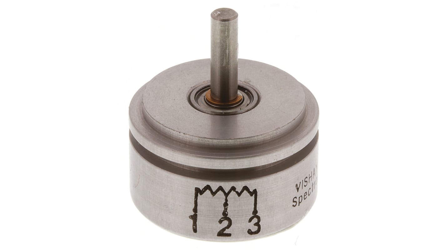 Potenciómetro de 2kΩ, ±20%, 1W, serie 157, 1 módulo, 1 vuelta, Eje redondo, eje de 3,18 mm de Ø, Montaje Servo