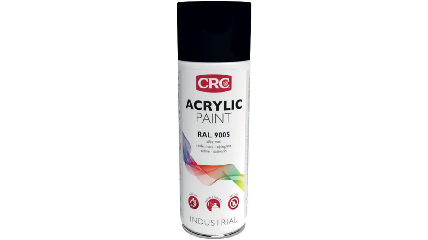 31062 CRC 400ml RAL 9005 Black Satin Spray Paint RS