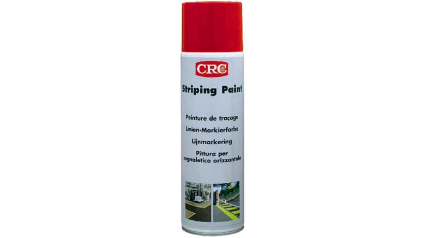 Pintura con aerosol CRC STRIPING PAINT de color Rojo Satén, de 500ml