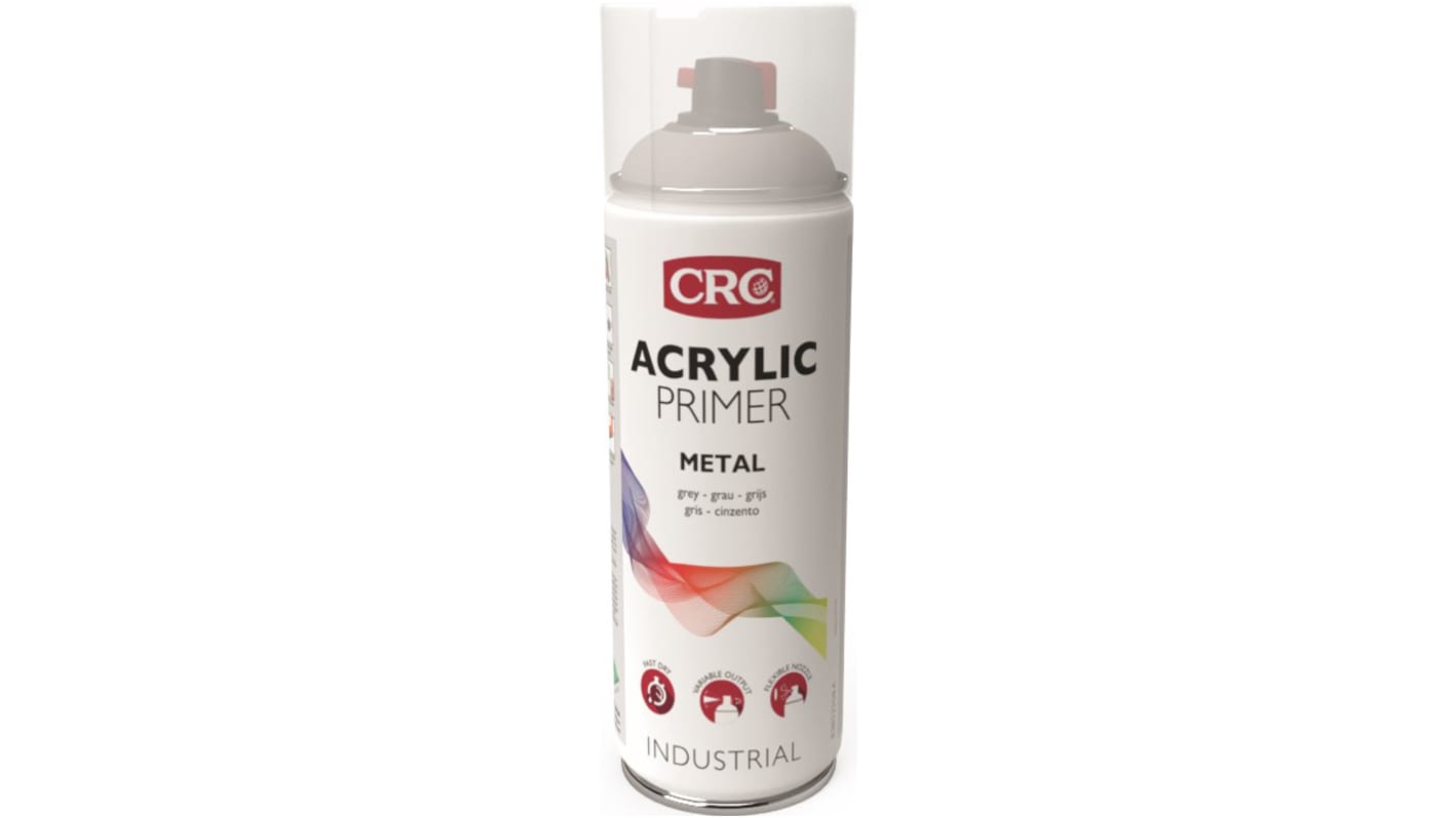 Peinture aérosol CRC ACRYLIC PAINT, Gris Brillant, 400ml