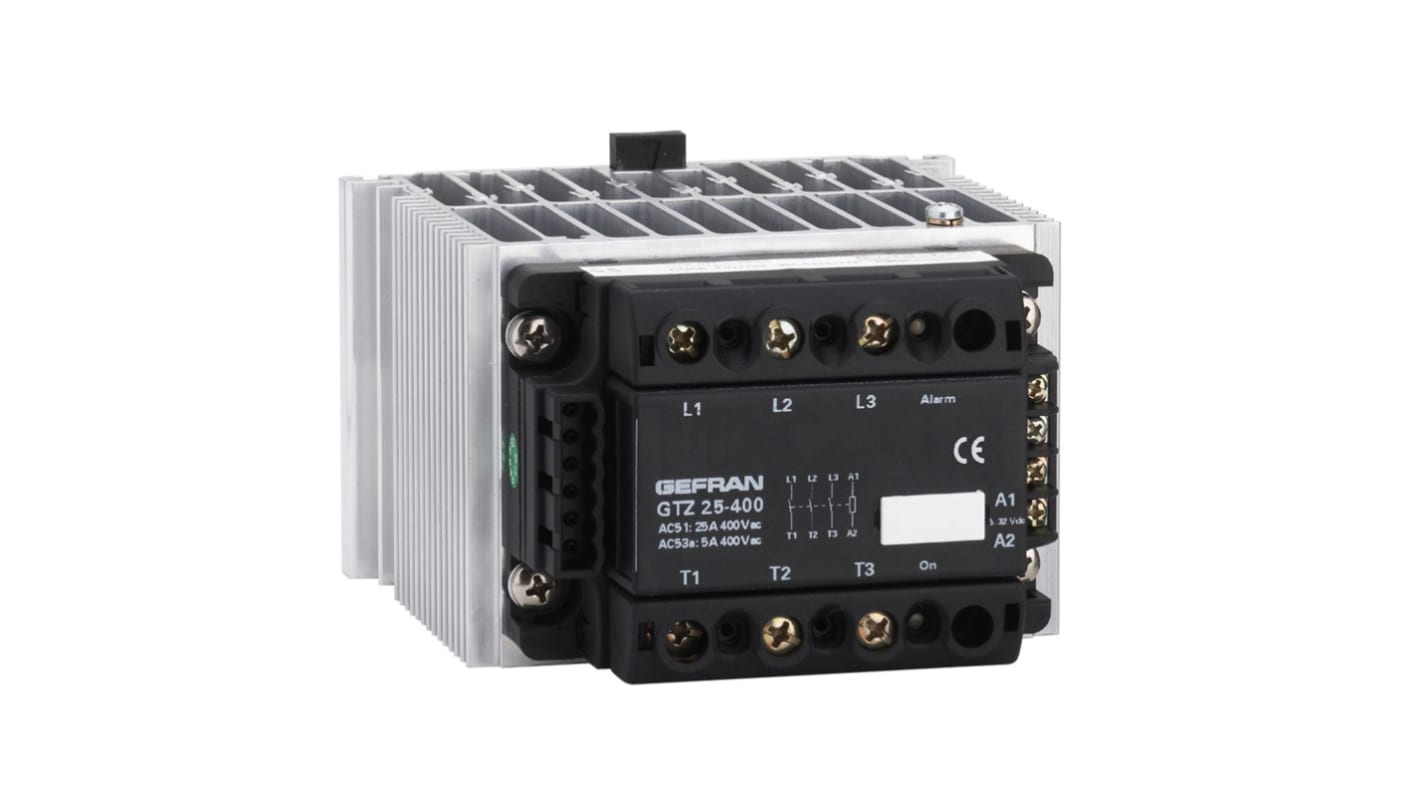 Gefran GTZ Series Solid State Relay, 75 A Load, DIN Rail Mount, 530 V Load, 32 V Control