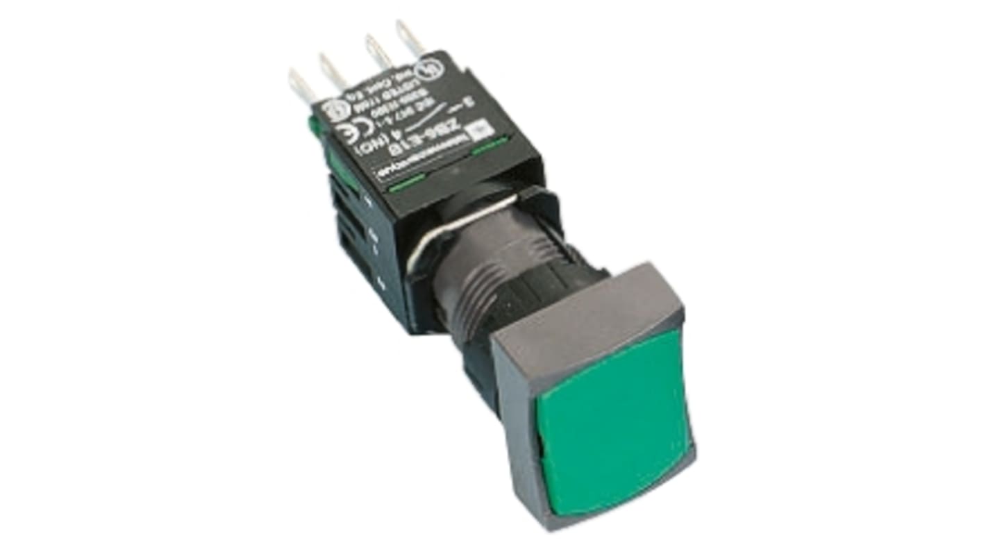 Schneider Electric プッシュボタン, パネルマウント, SPST, XB6CW3B1B