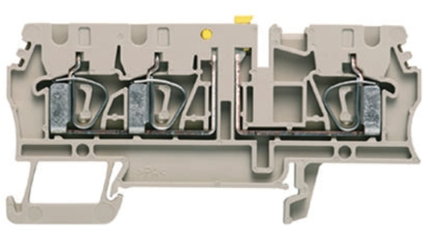 Weidmüller ZTR Series Brown Test Disconnect Terminal Block, 2.5mm², Single-Level, Clamp Termination