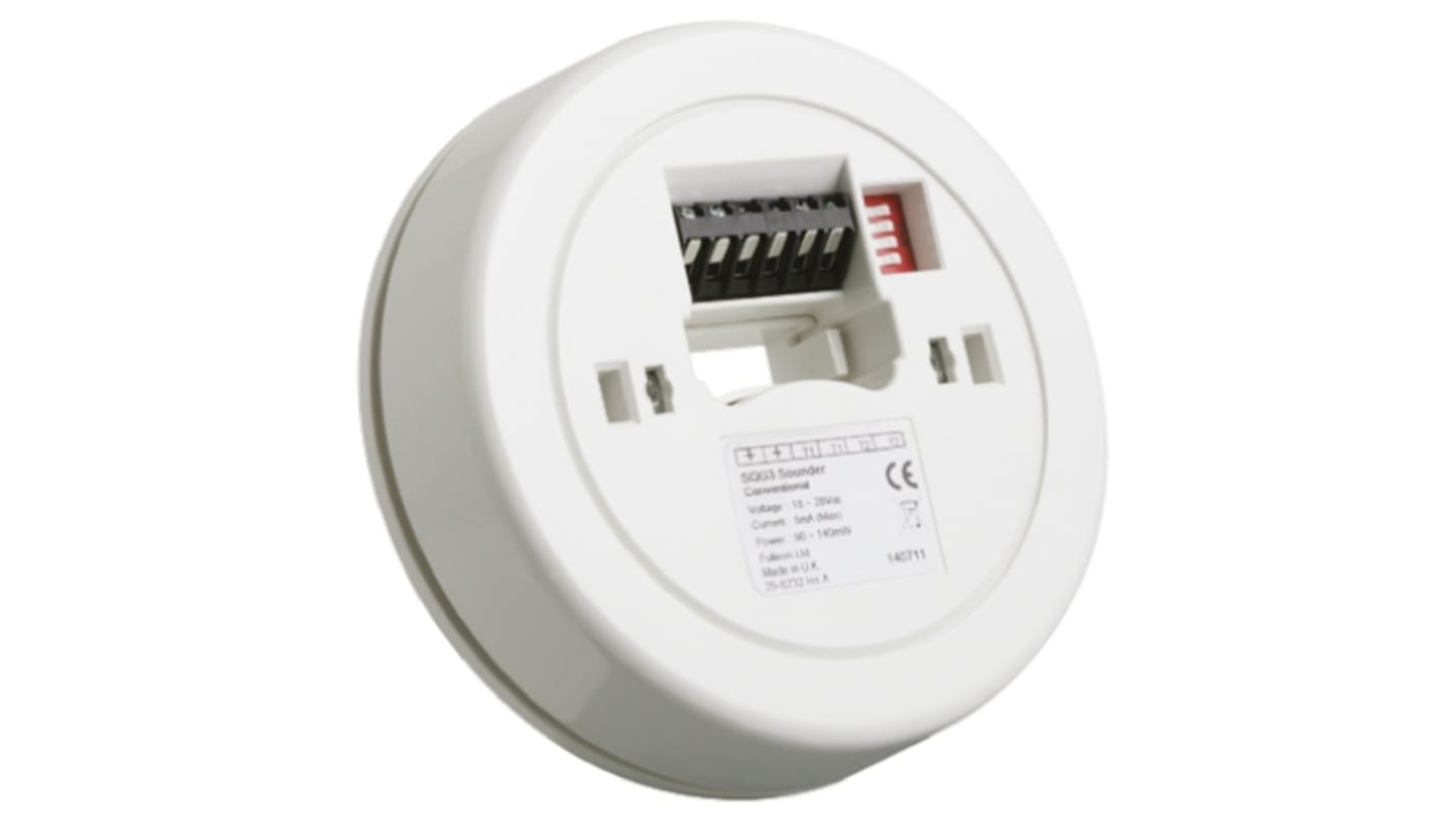 Avertisseur sonore Blanc Eaton série Squashni G3, 18 → 28 V c.c. IP21C