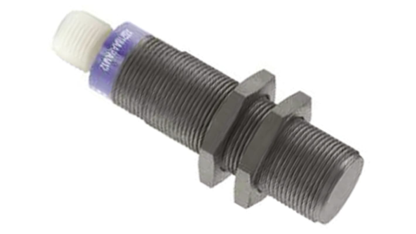 Telemecanique Sensors Inductive Barrel-Style Proximity Sensor, M18 x 1, 12 mm Detection, PNP Output, 12 → 48 V