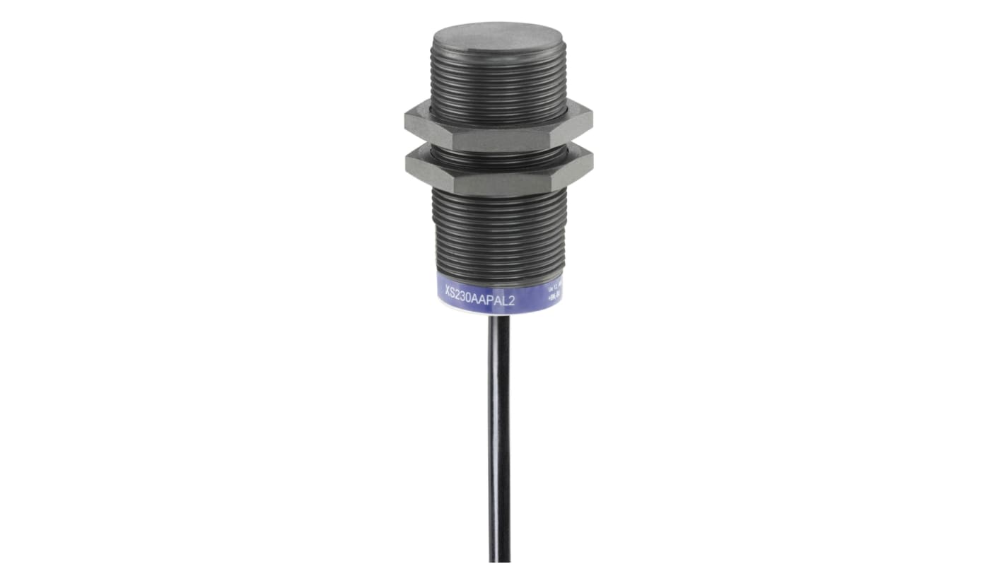 Telemecanique Sensors Inductive Barrel-Style Proximity Sensor, M30 x 1.5, 22 mm Detection, NPN Output, 12 → 48 V