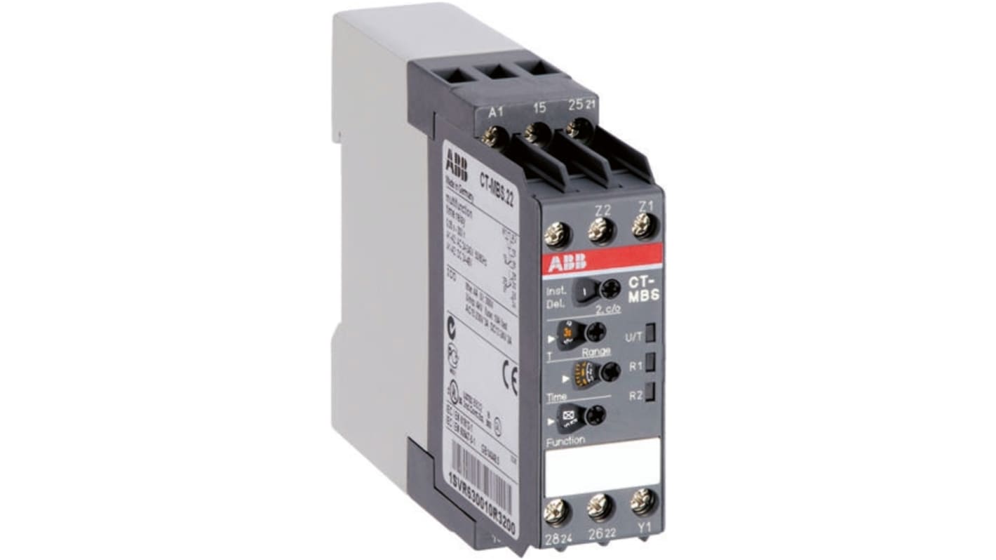 1SVR630010R3200 CTMBS.22S ABB Time Delay Relay, 24 → 240 V ac, 24
