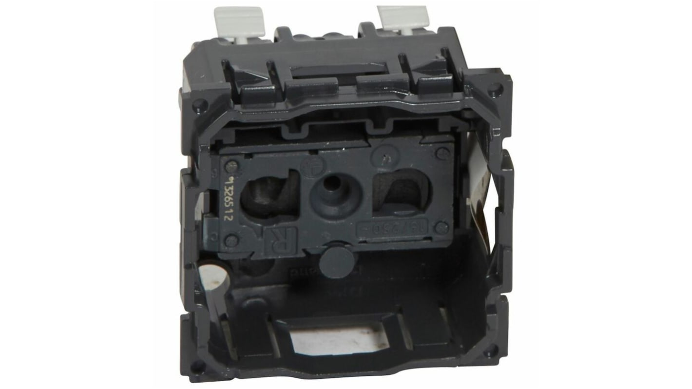 Presa elettrica, Legrand 0 671 10, 16A, 1 modulo, IP20, presa Francese 2P in Policarbonato, Nero In interni, Montaggio