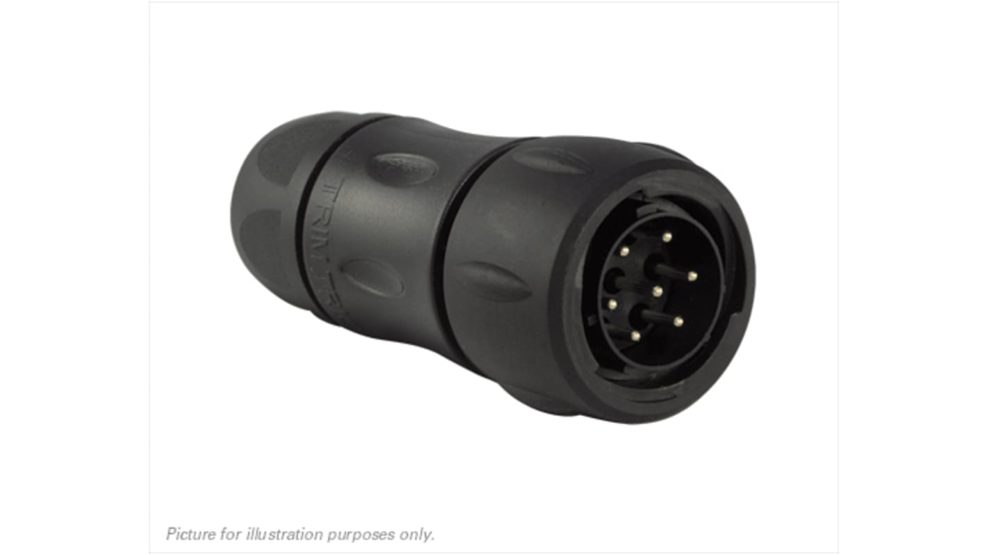 Souriau Circular Connector, 7 Contacts, Cable Mount, Socket, Male, IP68, IP69K, UTS Series