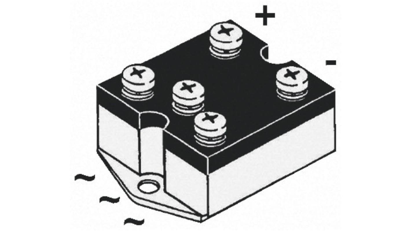 IXYS Brückengleichrichter, 3-phasig 38A 1600V Tafelmontage 2.2V PWS A 5-Pin 300μA Siliziumverbindung